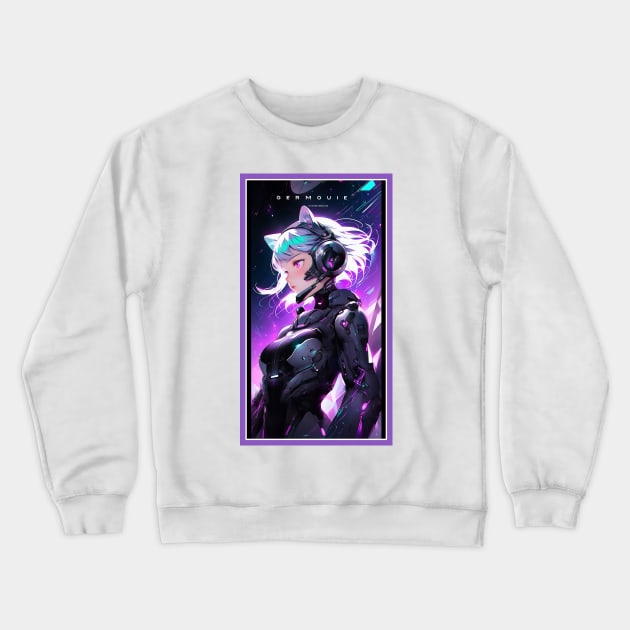 Anime Cat Girl | Quality Anime Artwork | Manga Anime Art Crewneck Sweatshirt by AlNoah